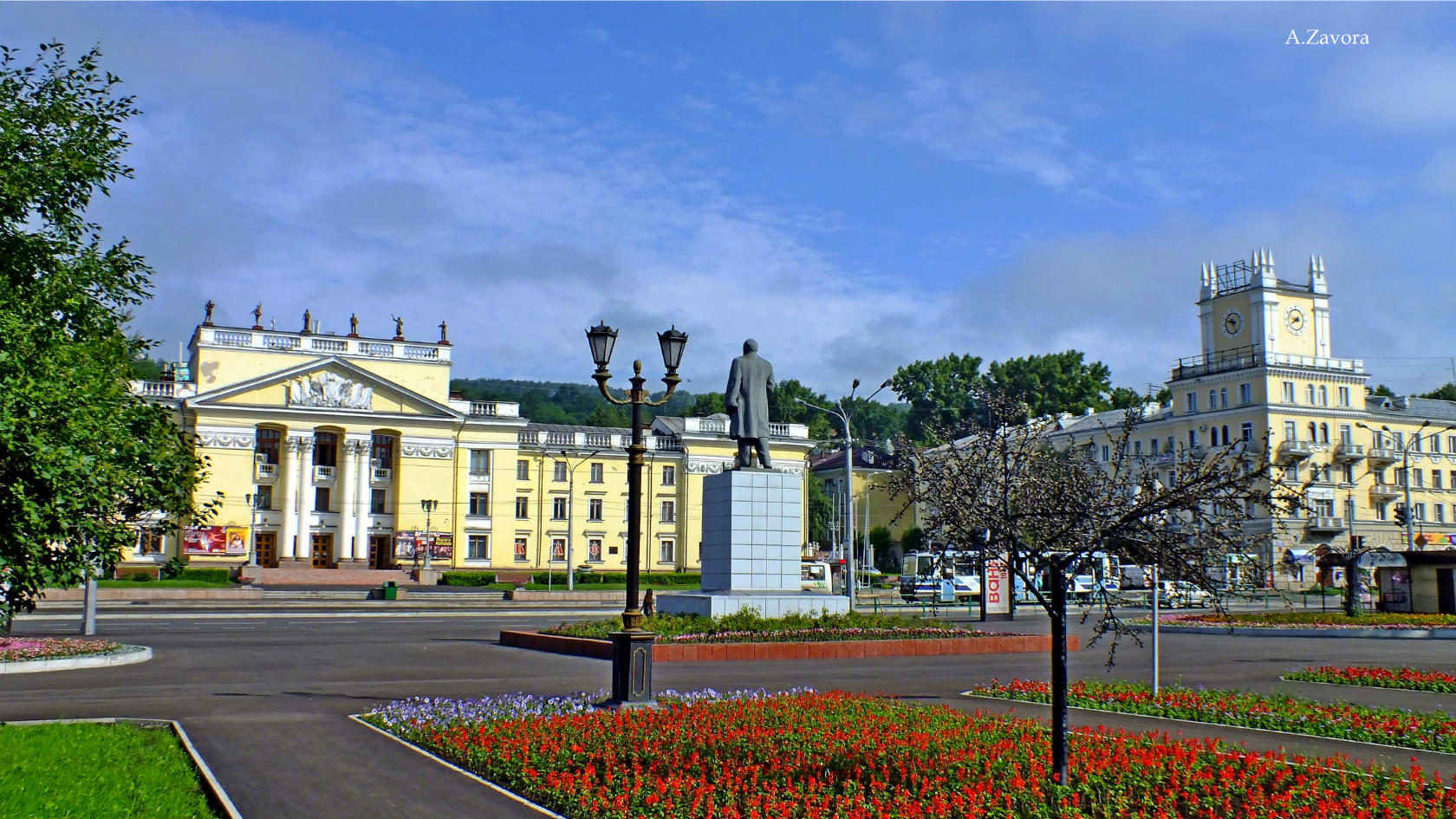 Улица Ленина (проспект Ленина), Советская площадь (Базарная площадь),  Площадь Ленина - Улицы Новокузнецка. Кузнецкий район - Фотоальбом - 400  Знаменитых Новокузнечан